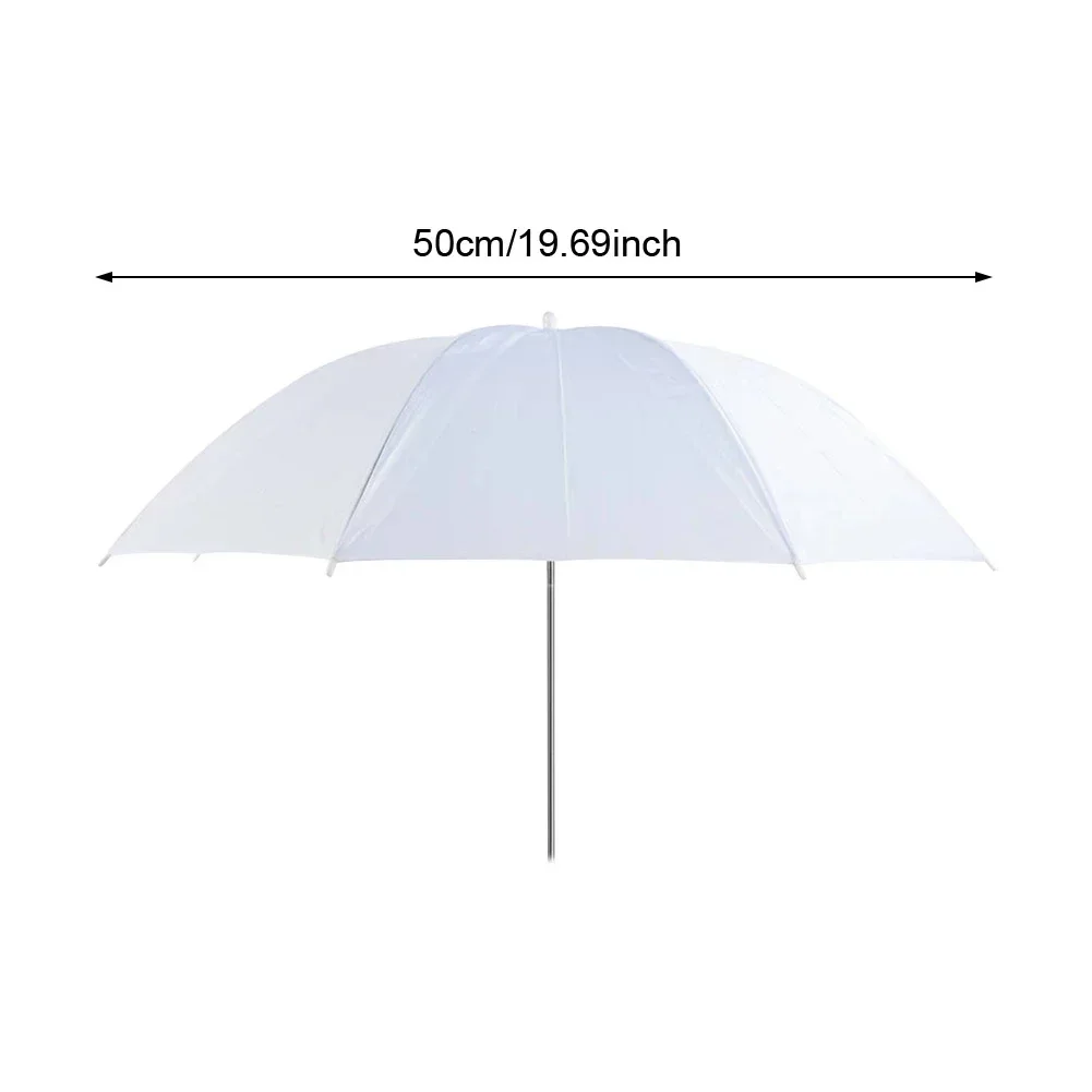 Photography Umbrella - 20インチの折りたたみ式フォトスタジオ用ソフトアンブレラ。昼間の撮影に最適な、半透明の白色フラッシュリフレクター。