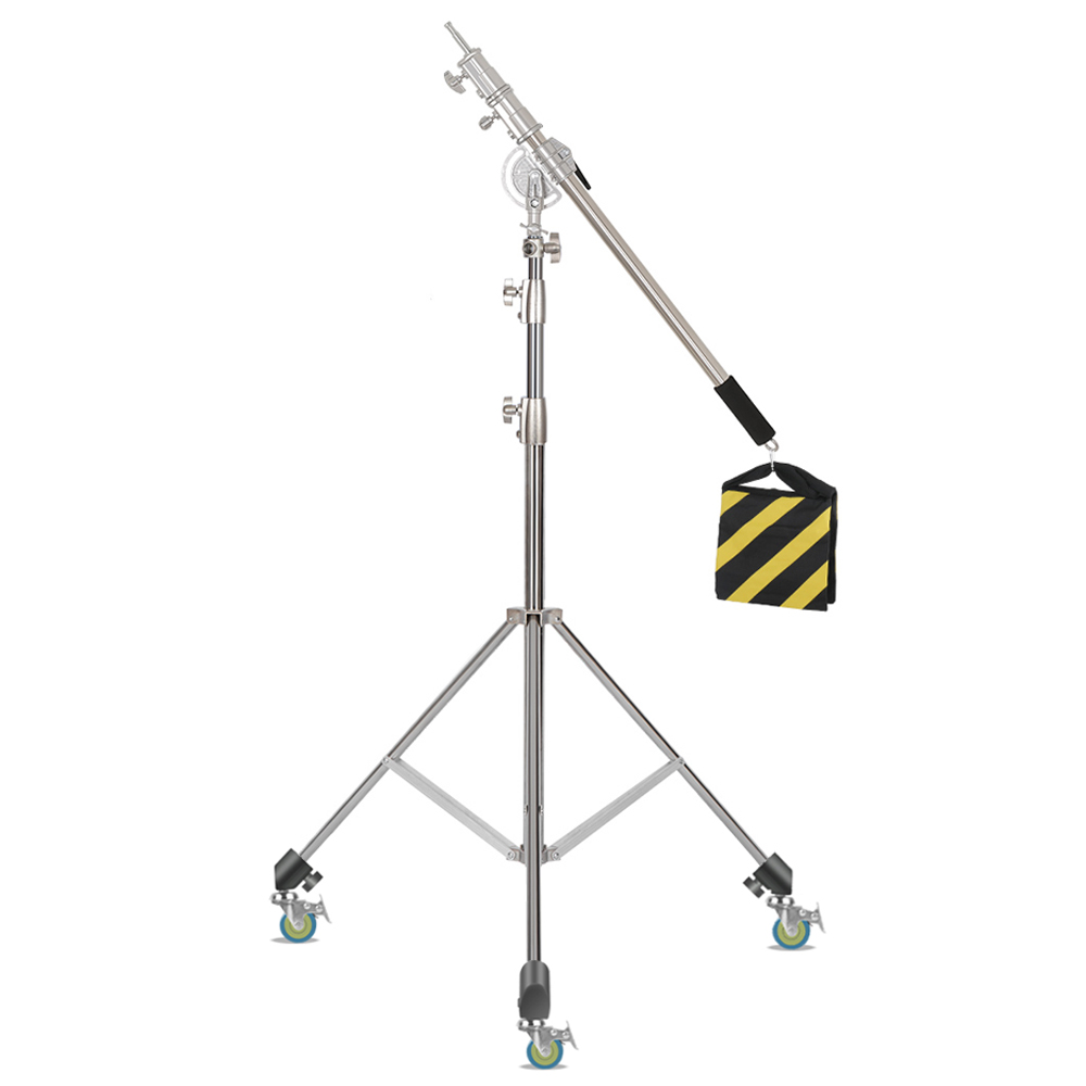 Photography Basics - Sh-ステンレス鋼ライトスタンド、LEDライト用三脚サポート、フォトスタジオ、頑丈、耐荷重、10kg、2.8m
