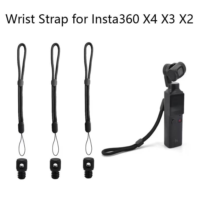 Camera Wrist Strap - Insta360 X4 X3 X2用1/4ネジ付きリストハンドストラップ 軽量紛失防止ランヤードストラップ DJI