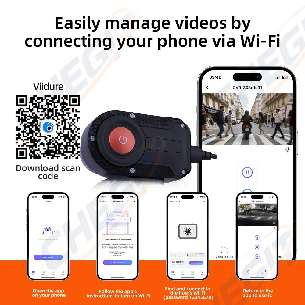 オートバイ DVR 2K HD WiFi 防水 IP66 ミ - Photographic Memory のレビューと価格