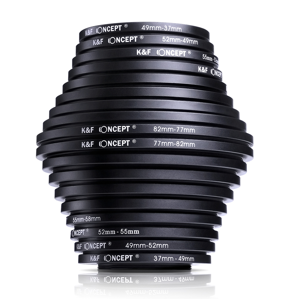 K&F CONCEPT 18個入り カメラレンズフィルター  - Lens Adapter Ring のレビューと価格