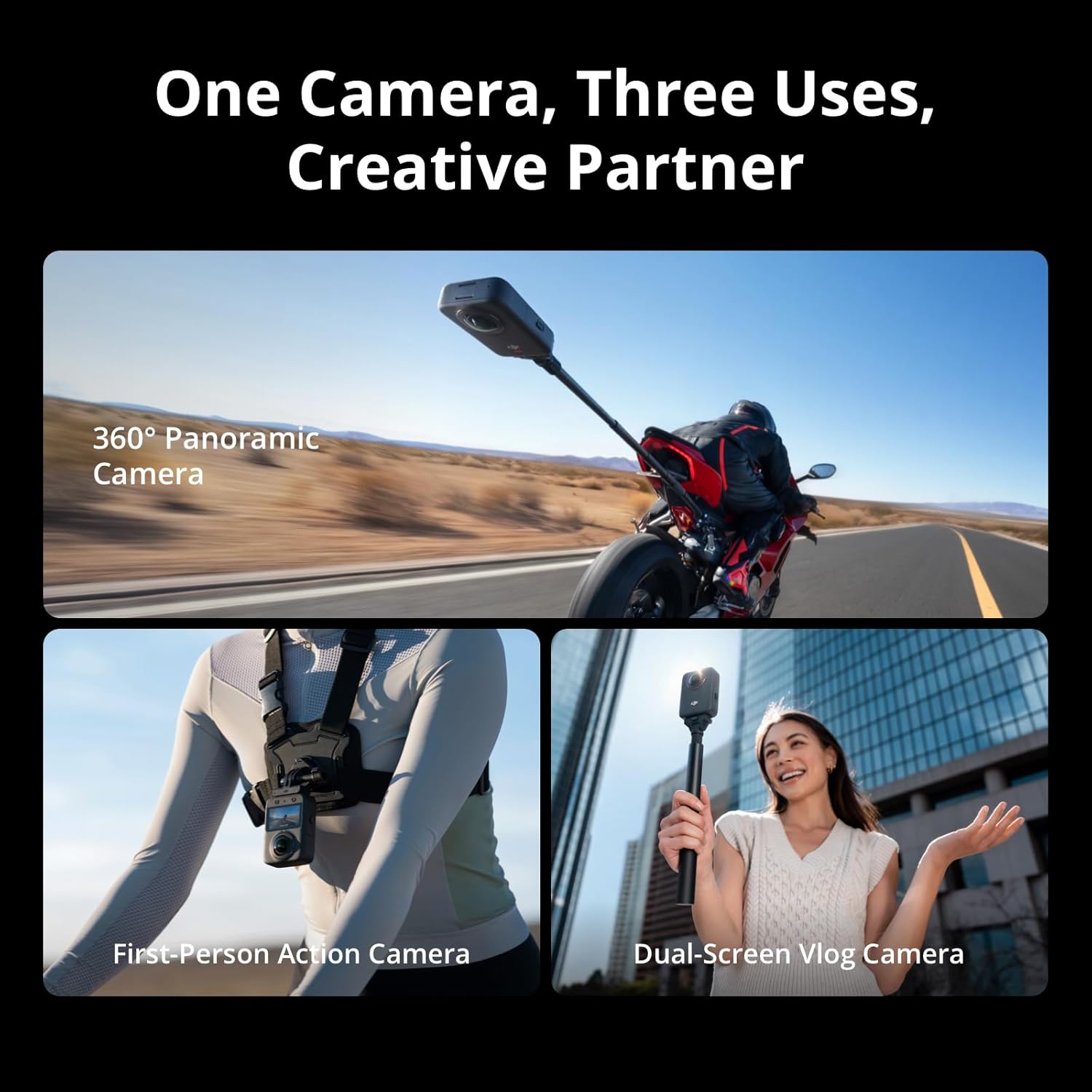 中古DJI Osmo 360カメラの再生品、1インチ360  - Photographic Memory のレビューと価格